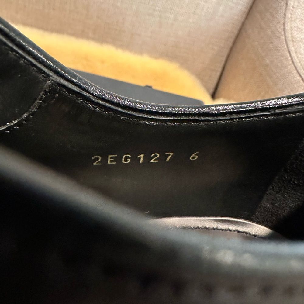 Prada round toe brushed leather oxfords size 6, EU 38,5-39 - Picture 11 of 15